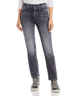 MOTHER Hiker Hover High Waist Straight Jeans in Midnights With Molly ...