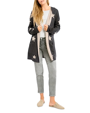 Splendid Sydney Reversible Hooded Cardigan In Lead Stars