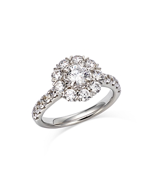 Bloomingdale's Diamond Halo Ring in 14K White Gold, 1.60 ct. t.w. - 100% Exclusive