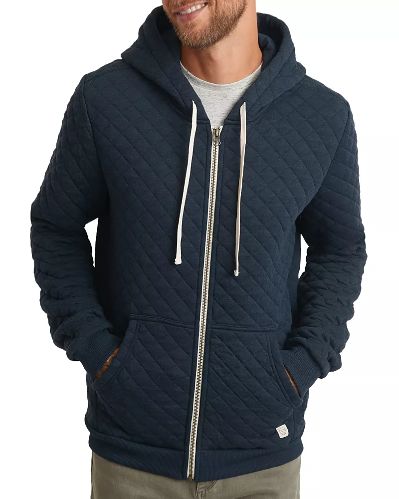 Marine Layer Corbet Quilted Full Zip Hoodie