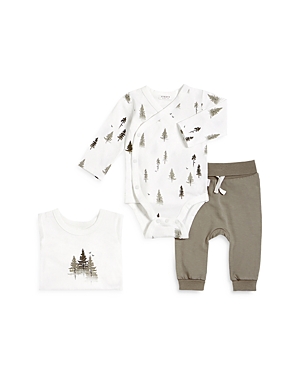 Firsts by petit lem Unisex 3 Pc. Conifer Print Bodysuits & Pants Set - Baby