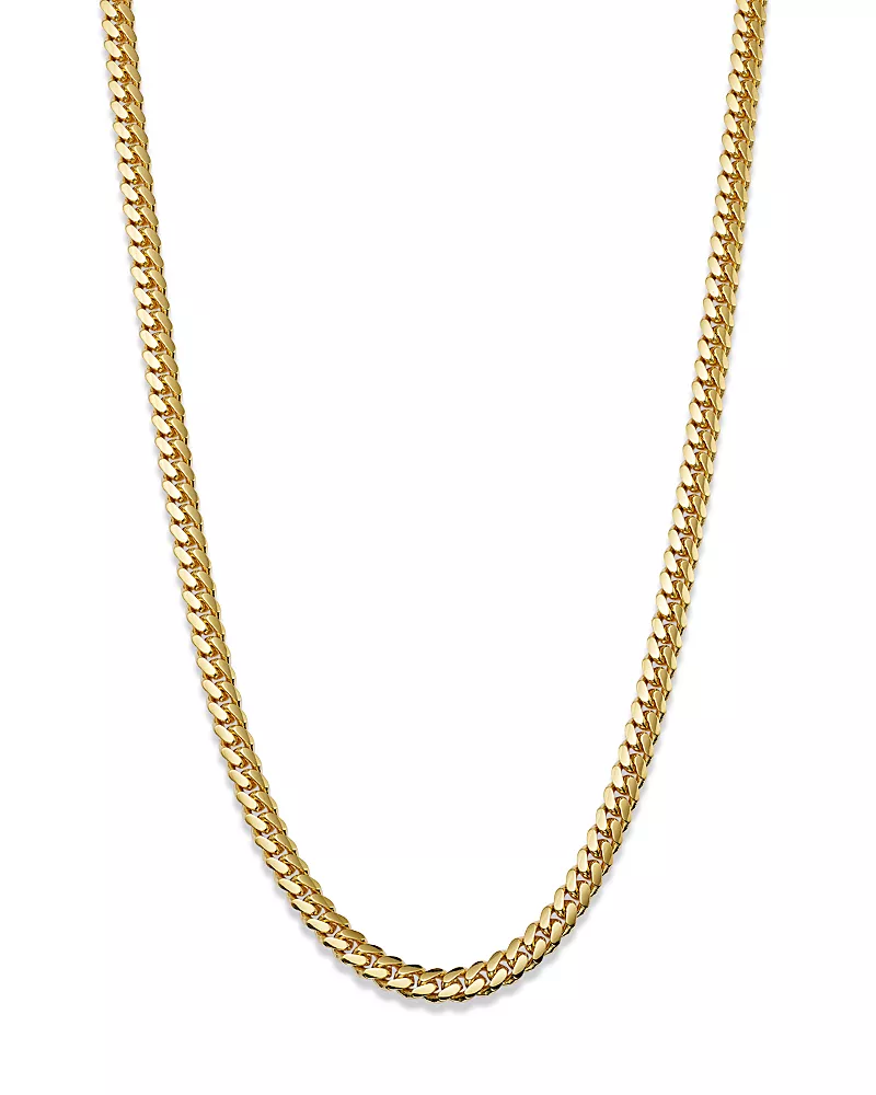 Bloomingdale's Fine Collection Men's Miami Cuban Link Chain Necklace in 14K Yellow Gold, 22