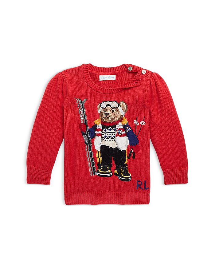 Ralph Lauren Polo Girls' Polo Bear Cotton-Wool Sweater - Baby ...