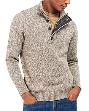 Barbour Sid Mixed Yarn Pullover Sweater In Stone Marl