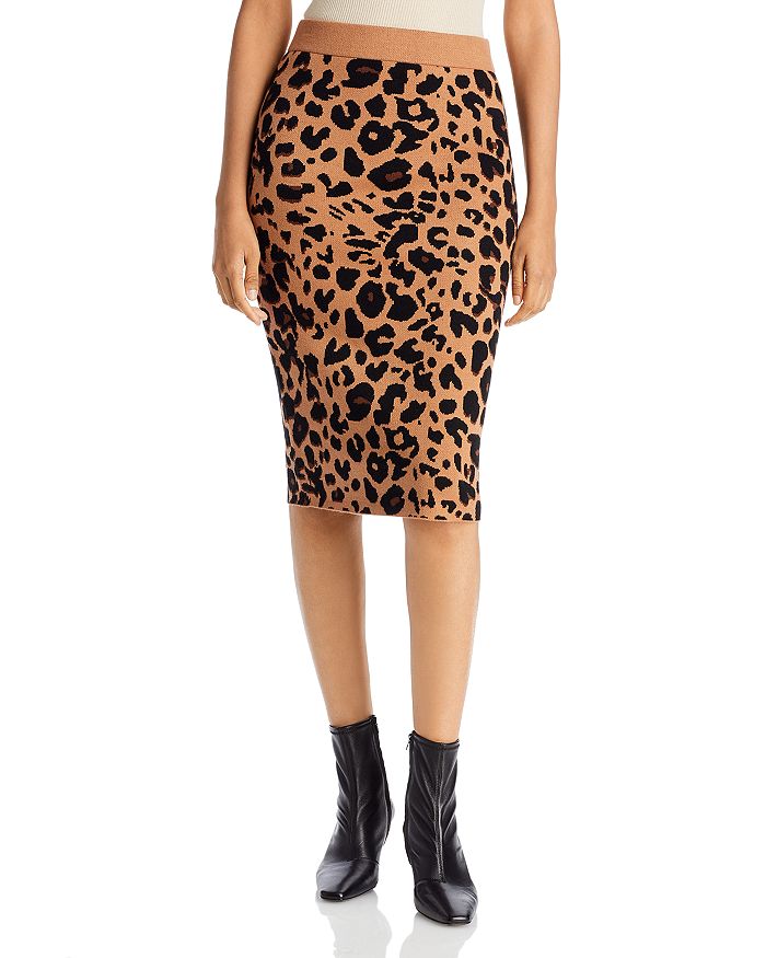 T Tahari Leopard Print Jacquard Sweater Skirt Bloomingdale s