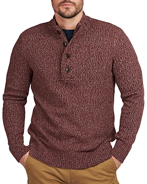 Barbour Men's Sid Regular-fit Marled Half-zip Sweater In Crimson Marl