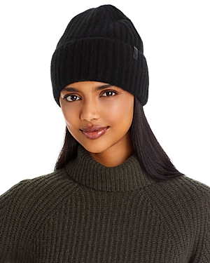 Shop Vince Knit Cashmere Hat In Black