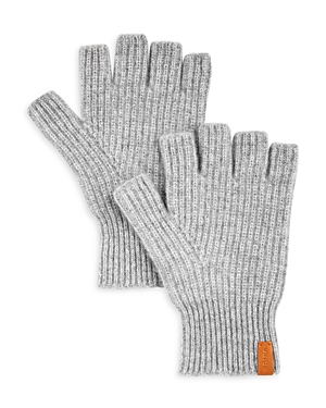 Vince Boiled Cashmere Fingerless Gloves In Gray