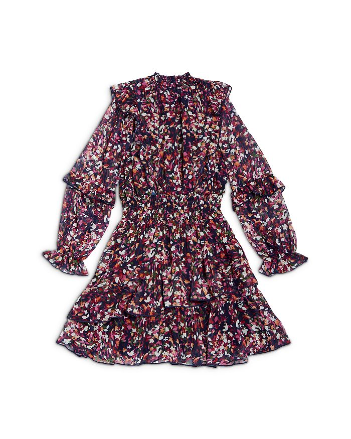 AQUA - Girls' Floral Ruffle Dress, Little Kid, Big Kid - 100% Exclusive