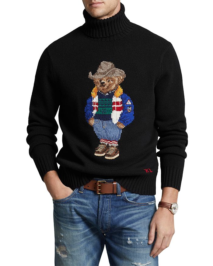 Polo Ralph Lauren Embroidered Polo Bear Turtleneck Sweater | Bloomingdale's