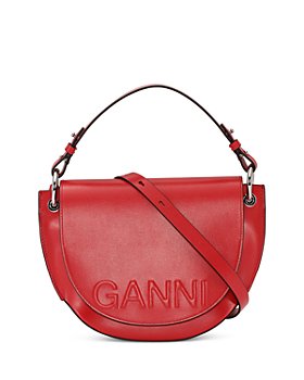 GANNI - Banner Recycled Leather Saddle Bag