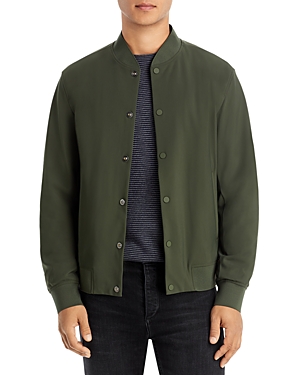 Theory Murphy Precision Slim Fit Bomber Jacket In Branch Green