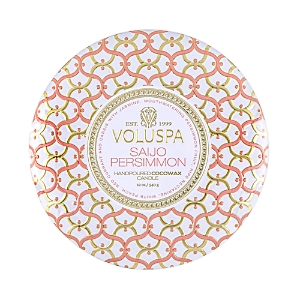 Voluspa Three-wick Tin Candle In White