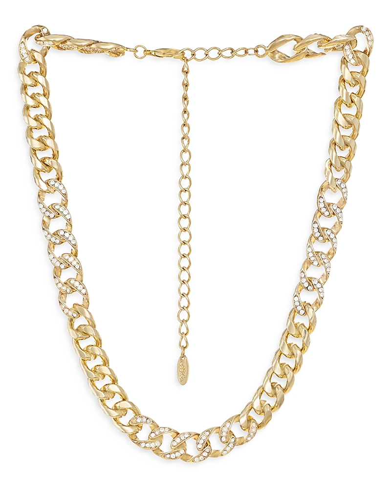 Ettika Chunky Crystal Chain Necklace In Gold