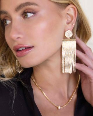 All The Movement Fringe Drop Earrings in 18K Gold Plate 