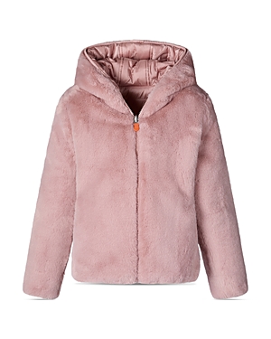 Save The Duck Girls' Chloe Reversible Quilted & Faux Fur Jacket - Little Kid, Big Kid In Blush Pink