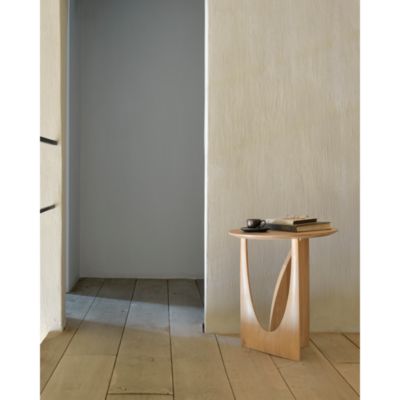 Oak Geometric Side Table