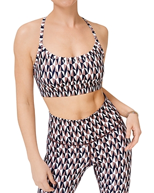 TEREZ TLC AZTEC GEO PRINTED LOW IMPACT SPORTS BRA