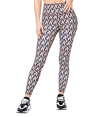 TEREZ TLC AZTEC GEO PRINTED ACTIVE LEGGINGS