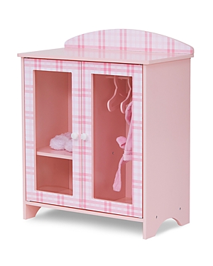 Sophia's by Teamson Kids Aurora Princess 18 Doll Pink Plaid Closet with Bathrobe & Slipper Pink - Ag