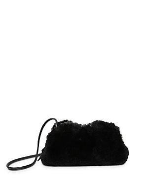 Mansur Gavriel Mini Cloud Clutch Chain Bag In Black/gold