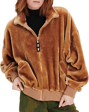 Ugg Laken Faux Fur Jacket In Camel