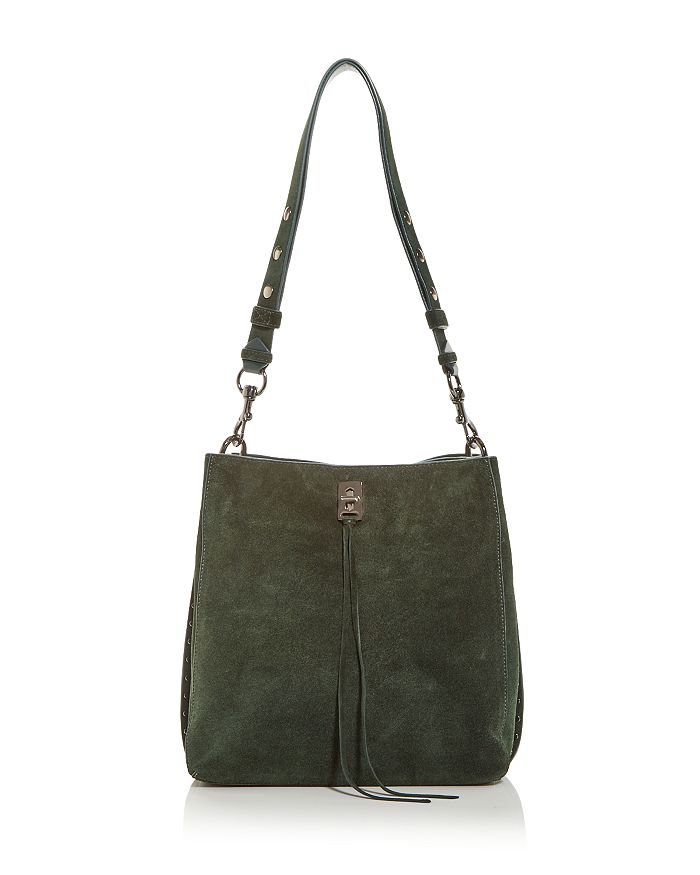 Rebecca minkoff suede hobo top