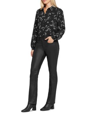 Petite Marilyn High Rise Straight Leg Coated Jeans