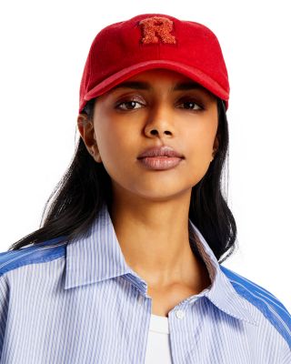 Rag & Bone Addison Varsity Recycled Wool Blend Baseball Cap In Red