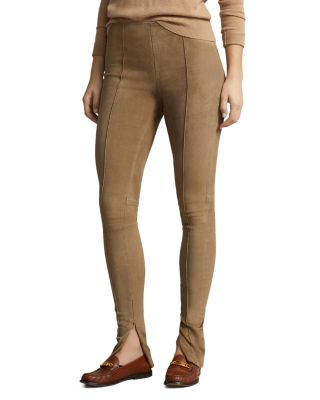 Ralph Lauren - Pintucked Leather Leggings