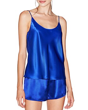 Womens Clothing Nightwear and sleepwear Pyjamas La Perla Long-sleeve Silk Pajama Set in Blue Save 12% 