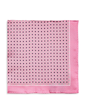 The Men's Store At Bloomingdale's Medallion Neat Border Silk Pocket Square - 100% Exclusive In Pink