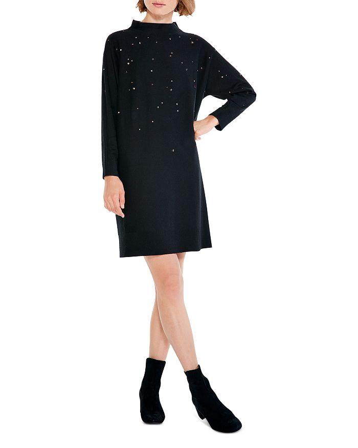 Robe Nic+Zoe Femme – Noire – Taille 14 – Sequins – Col Rond – Longueur Genou