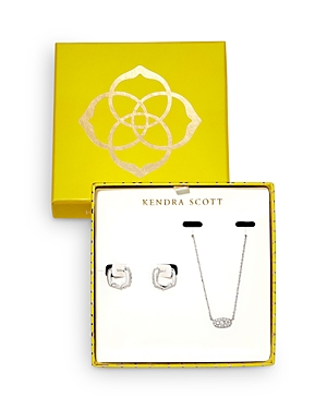 Kendra Scott Grayson Pave Pendant & Huggie Hoop Earrings Gift Set