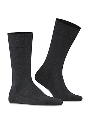 Shop Falke Sensitive London Cotton Blend Solid Socks In Anthra Melange