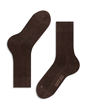 Shop Falke Sensitive London Cotton Blend Solid Socks In Brown