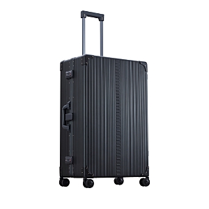 Aleon Macro Traveler Aluminum Spinner Suitcase In Black