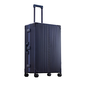 Aleon Macro Traveler Aluminum Spinner Suitcase In Blue