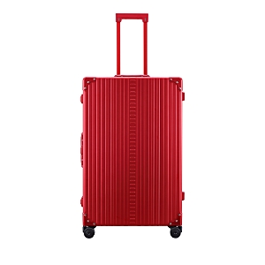 Aleon Macro Traveler Aluminum Spinner Suitcase In Red