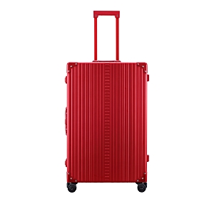 Aleon Macro Traveler Aluminum Spinner Suitcase In Red