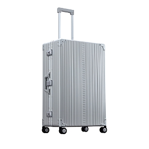 Aleon Macro Traveler Aluminum Spinner Suitcase In Silver