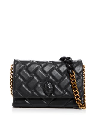 Kurt Geiger London Mini Kensington Quilted Leather Crossbody Bag In Gray