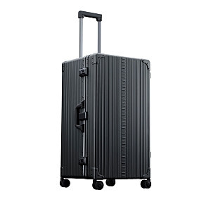 Aleon Aluminum International Trunk Spinner Suitcase In Black