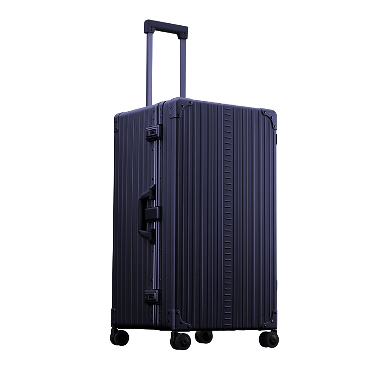 Aleon Aluminum International Trunk Spinner Suitcase In Blue