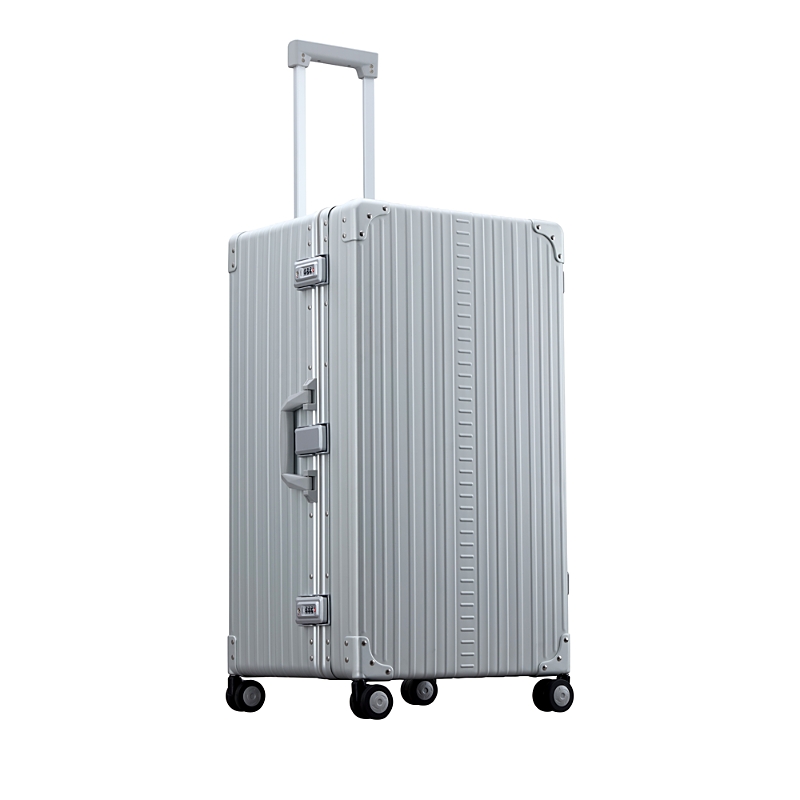 Aleon Aluminum International Trunk Spinner Suitcase In Silver