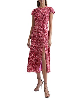 REISS - Livia Leopard Floral Print Dress