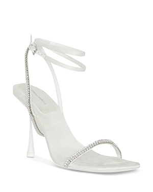 Simkhai Women's Luxon Crystal Harness Sandals In White