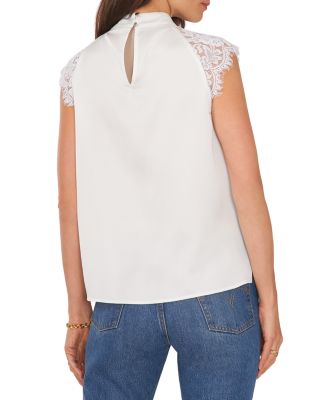 Lace Cap Sleeve Blouse