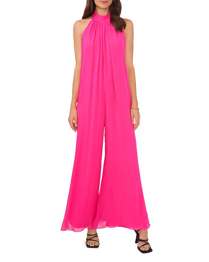 VINCE CAMUTO Halter Wide Leg Jumpsuit | Bloomingdale's