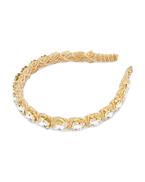 Lele Sadoughi Square Embellished Strand Headband In Gold